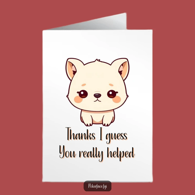 Free Printable Thank You Card: Blank Animal Funny Downloadable Gift