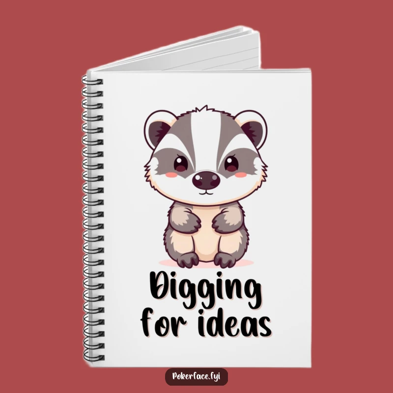 Funny Neutral Badger Notebook - Jot Down Thoughts with Zero Reaction