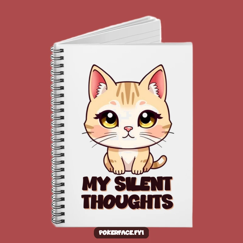 Funny Unblinking Cat Journal - Intense Feline Note Pad