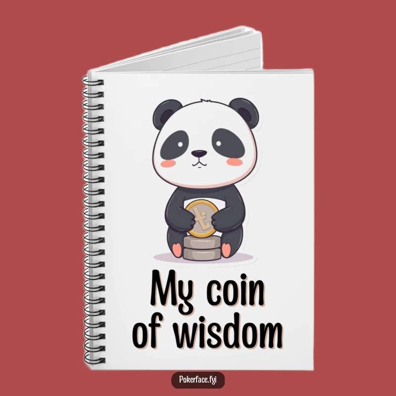 Funny Panda Coin Notebook: Journal Your Balanced Thoughts with Stoic Panda
