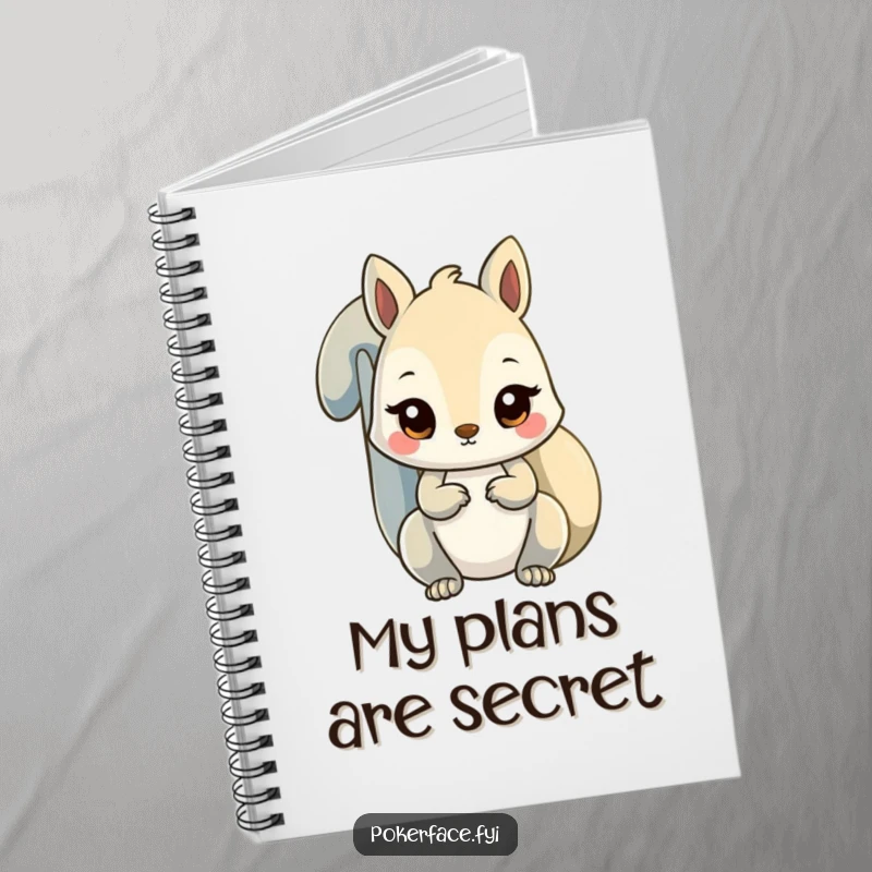 Funny unfazed squirrel notebook featuring a squirrel with a steady stare, ideal for focused note-taking.