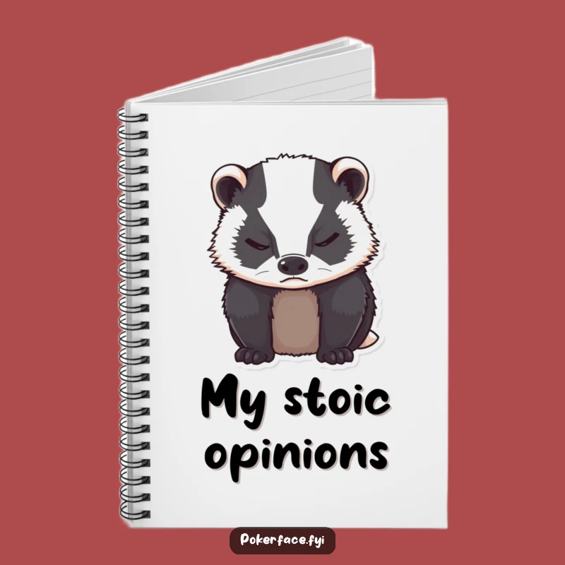 Funny Grumpy Badger Notebook: Jot Down Your Unreadable Thoughts