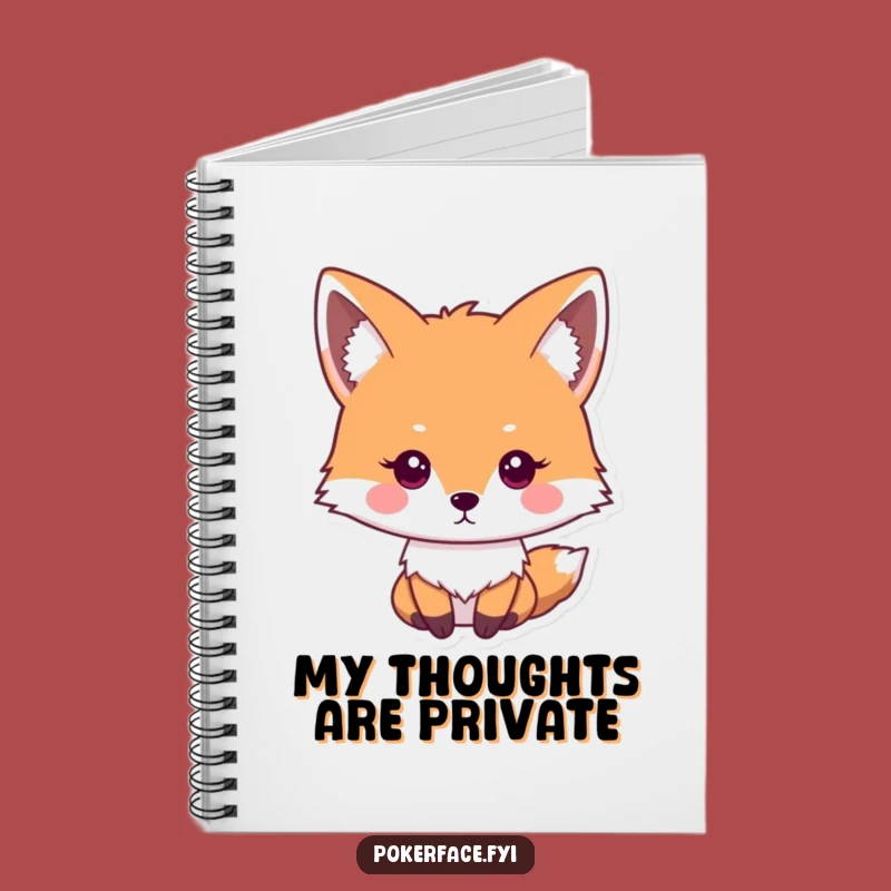 Funny Impassive Fox Notebook - Jot Down Thoughts with Zero Reaction