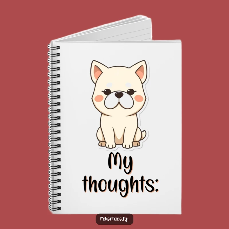 Funny Stoic Dog Notebook: Jot Down Ideas with a Blank, Unmoving Look