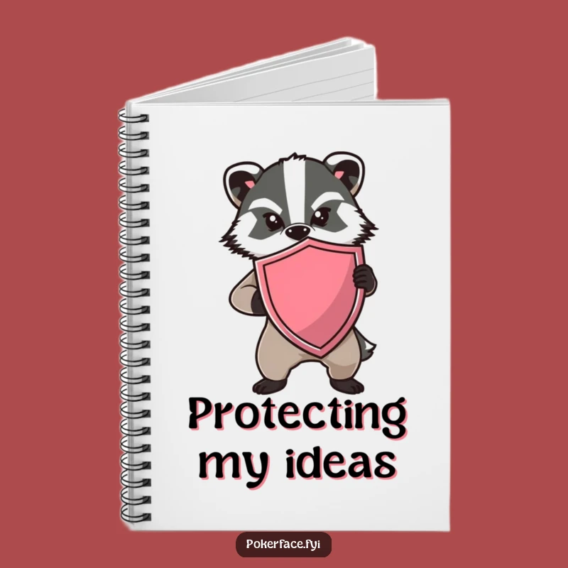 Funny Badger Shield Notebook: Jot Down Your Plans with Determined Guard