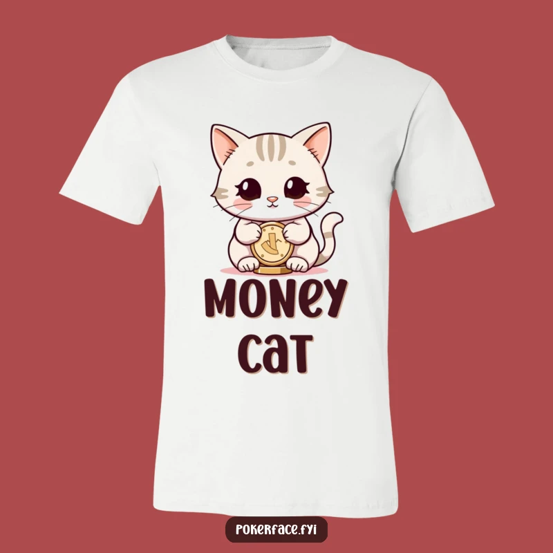 Funny Cat T-Shirt: Neutral Eyes Coin Balancer, Comfy Feline Tee Gift