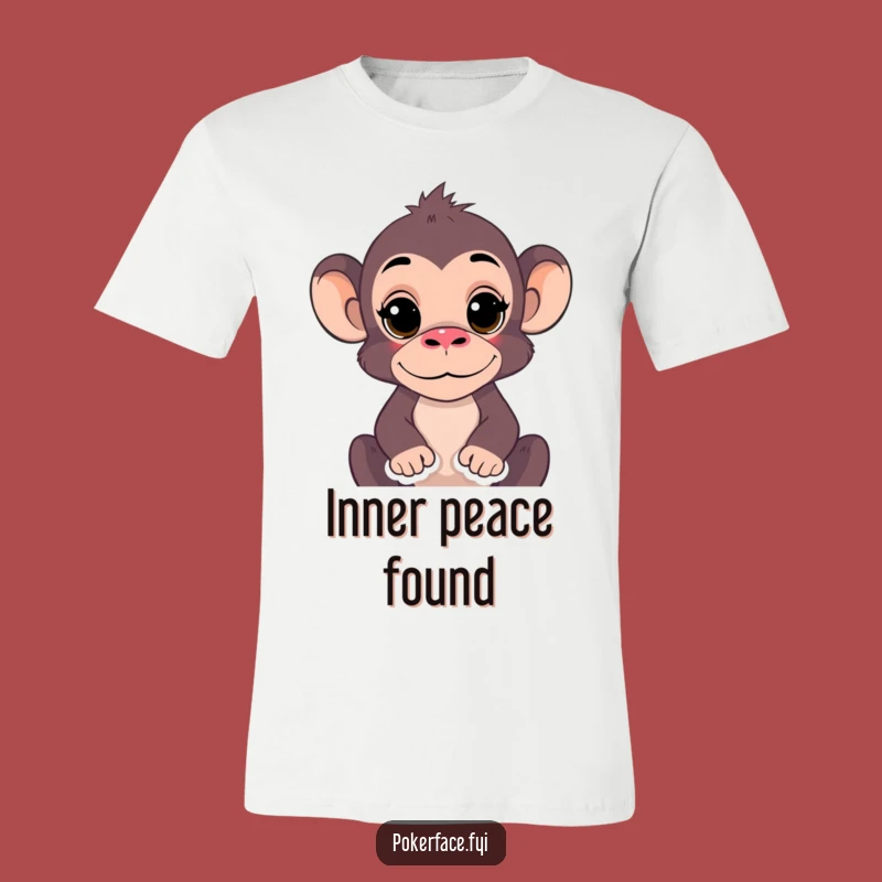 Funny Monkey T-Shirt: Still Expression Primate Tee, Perfect Gift for Humor!