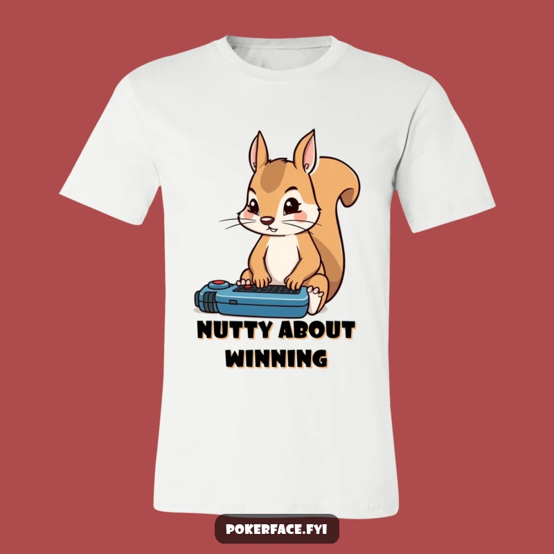 Funny Squirrel Poker T-Shirt: Rigid Focus - Hilarious Gift for Gamers