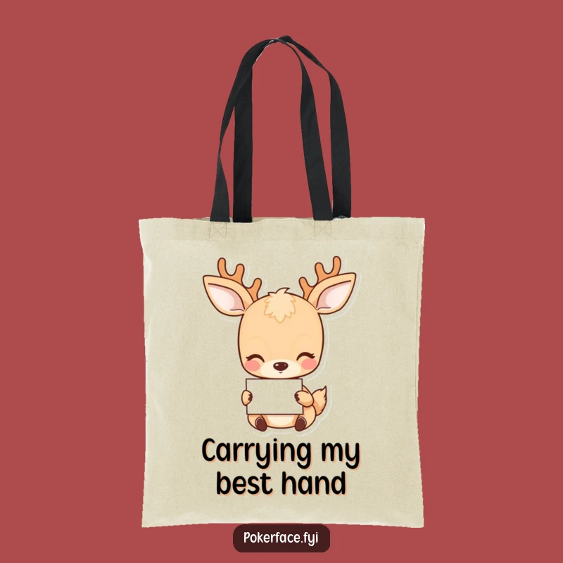 Funny Deer Tote Bag: Carry Your Cards & Composure - A Chic Funny Gift