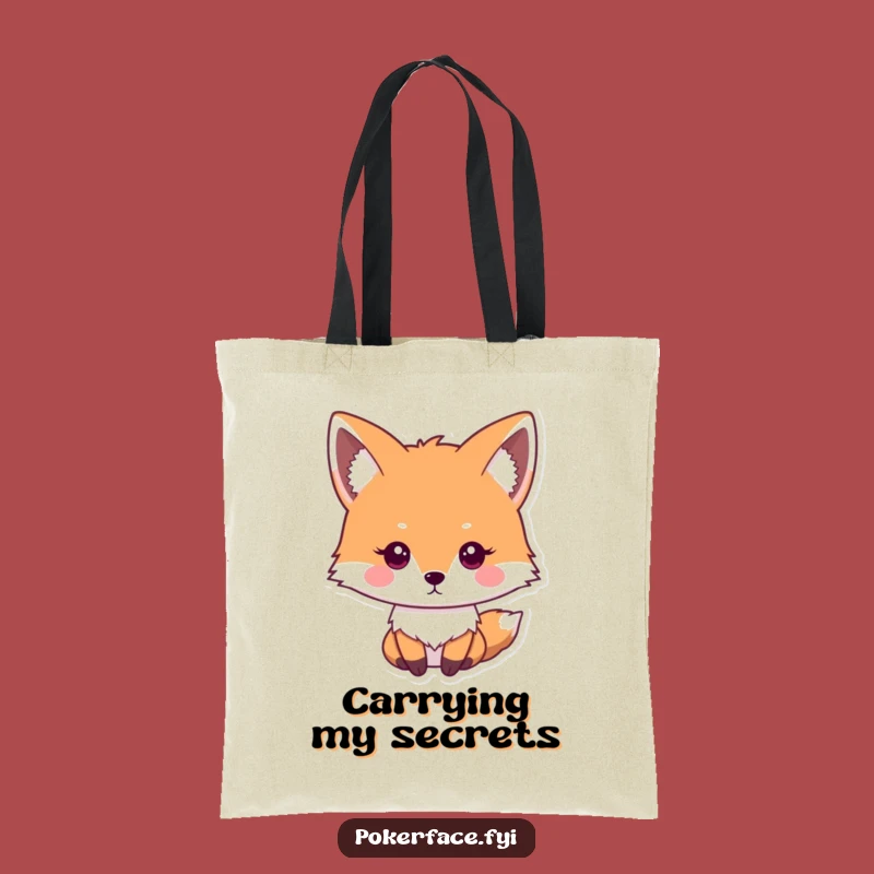 Funny Impassive Fox Tote Bag - Carry Your Calmness with Style