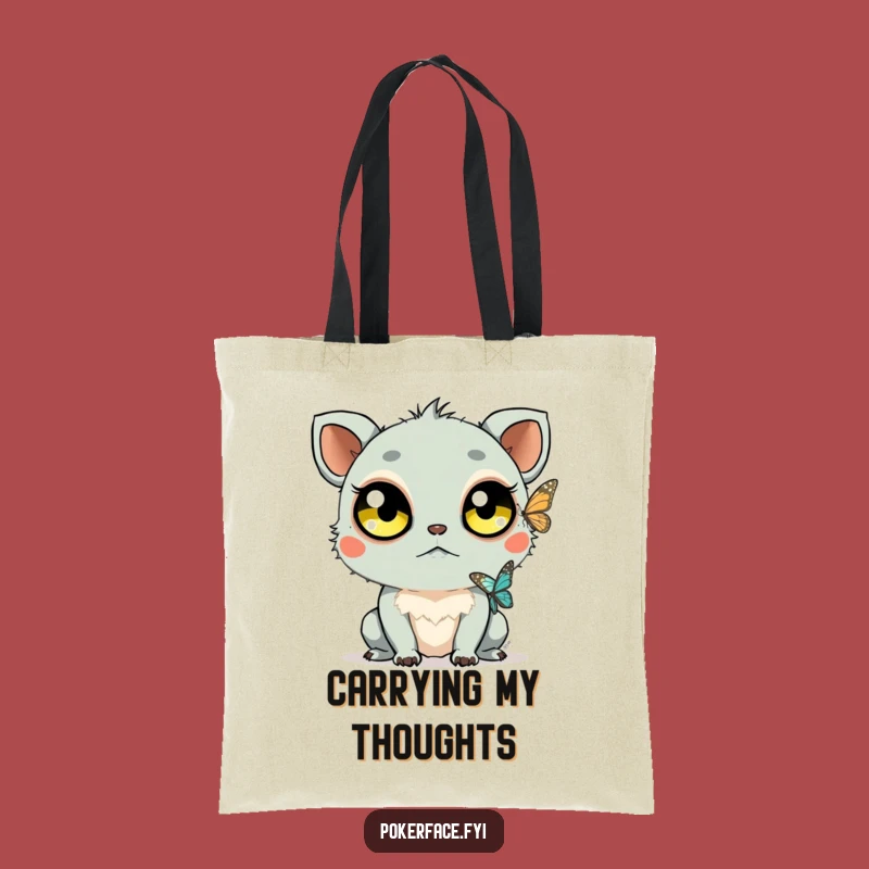 Funny Staring Creature Tote Bag: Carry Your Calm Observation, Stylish Accessory Gift!