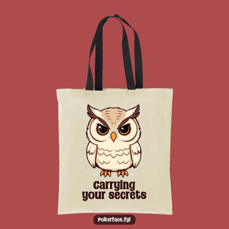 Funny Stoic Owl Tote Bag: Unblinking Messenger for Your Daily Haul Gift
