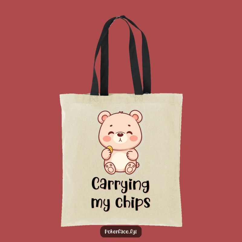 Funny Bear Chip Tote Bag - Carry Your Snacks, Perfect Funny Gift
