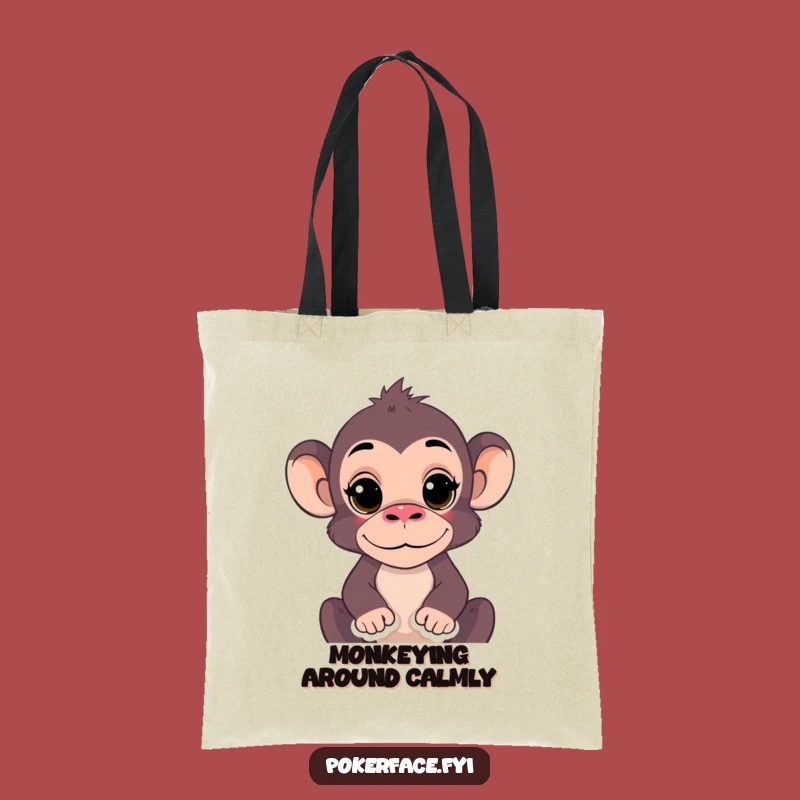 Funny Monkey Tote Bag: Still Expression Primate Style, Perfect Gift!