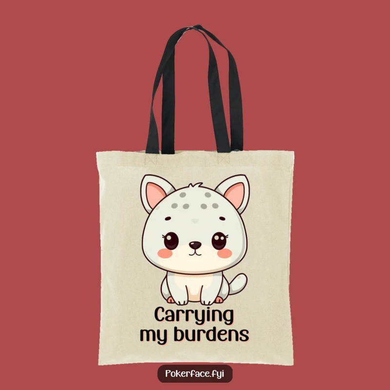 Funny Neutral Animal Expression Tote Bag: Carry Your Calm with Style