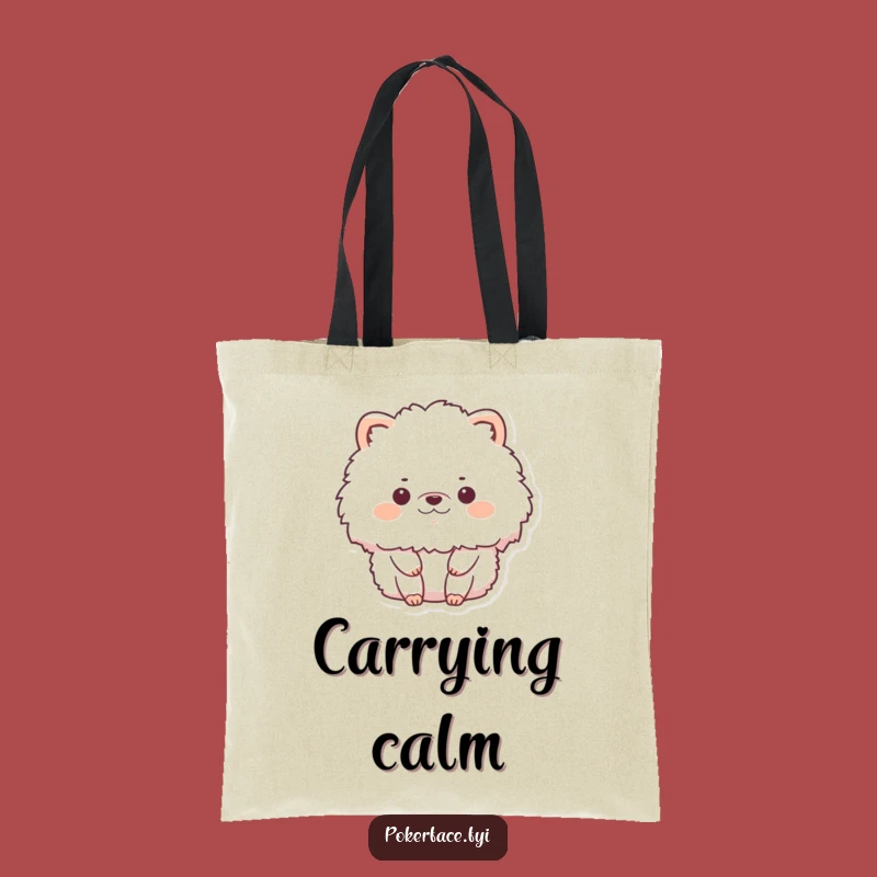 Funny Stillness Tote Bag: Carry Your Calm with Zero Expression