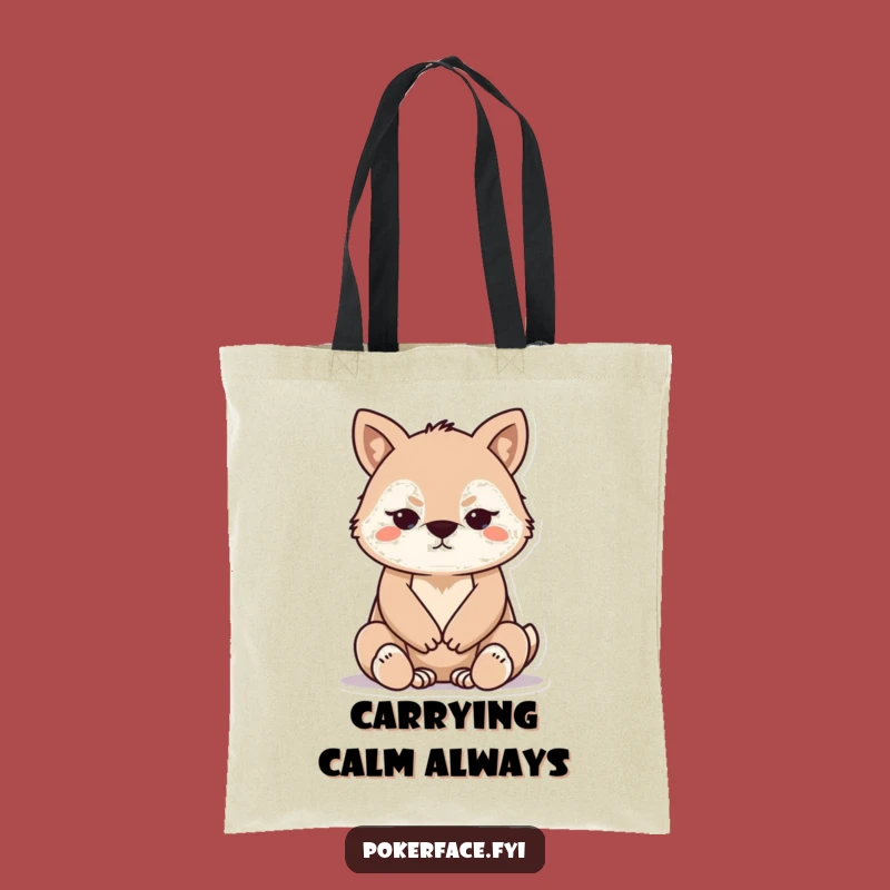 Funny Stoic Animal Tote Bag - Carry Your Calmness with Style