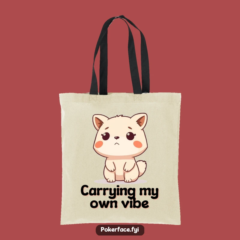 Funny Stoic Animal Tote Bag: Chic Im passive Carry-All Funny Gift