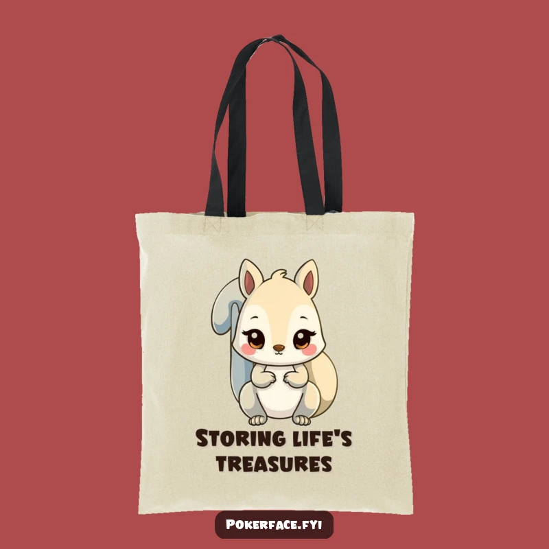 Funny Unfazed Squirrel Tote Bag - Carry Your Calmness Everywhere