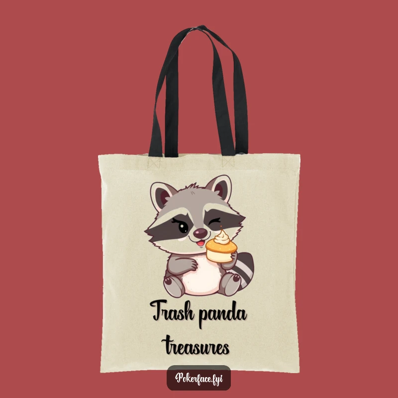Funny Raccoon Pie Toss Tote Bag: Carry Your Shenanigans in Style